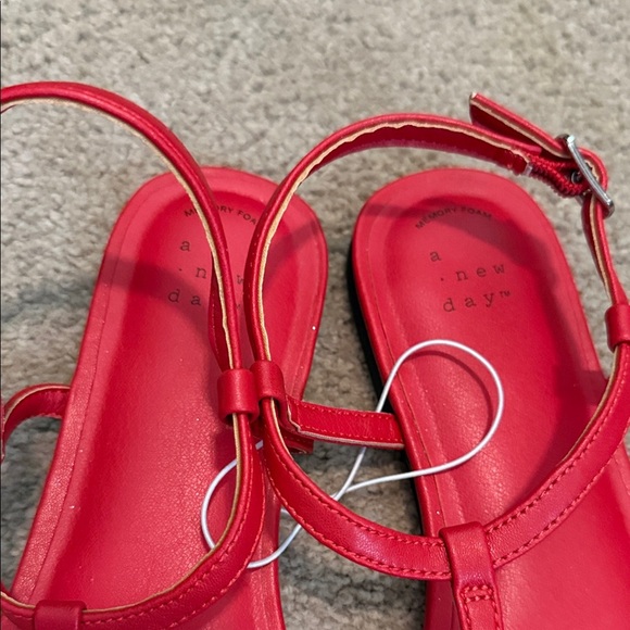a new day Vibrant Red Sandals - Picture 2 of 6